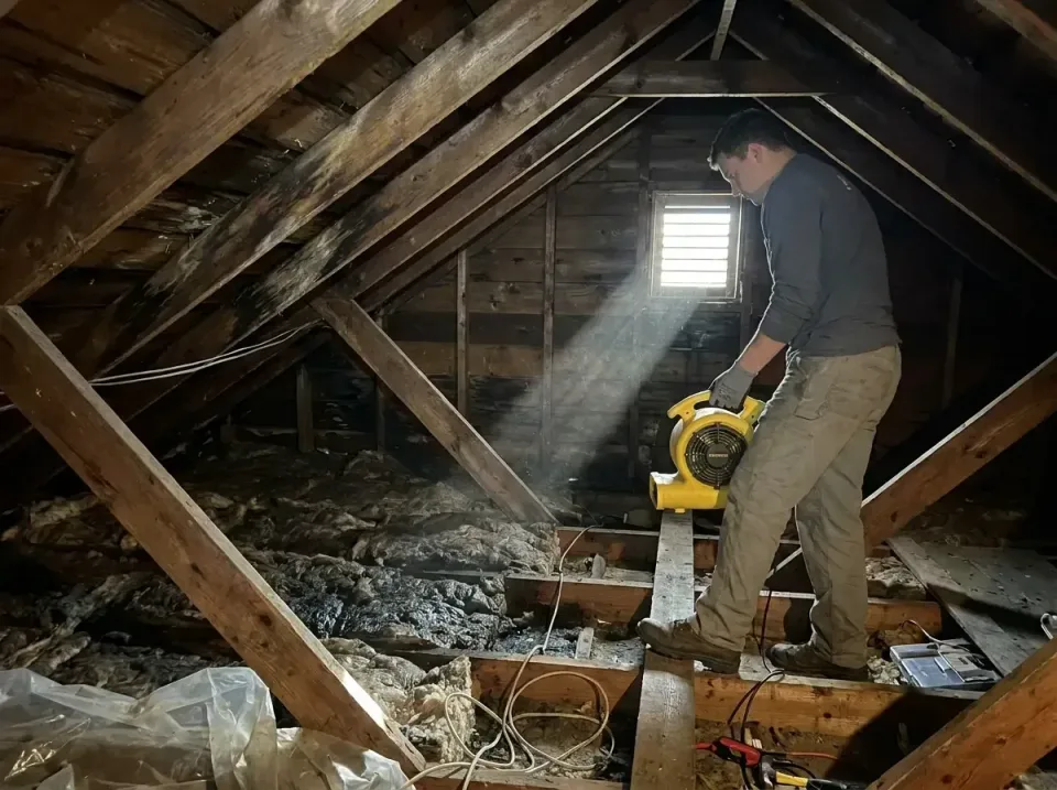 attic-water-damage-drying-proc-007 — frequently asked questions, Emergency Water Extraction & 24/7 Flood Response in Whitmor…